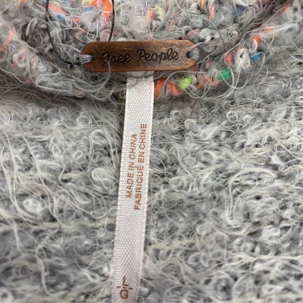 FREE PEOPLE Stardust Pullover Sweater Size Large Dove Combo size Large L boho J - Picture 7 of 8